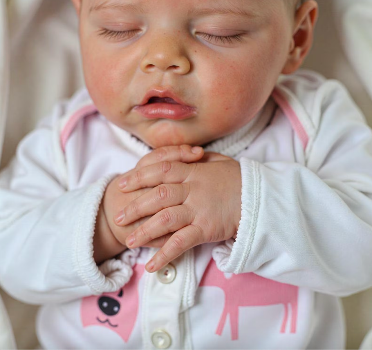 S.uper Sweet Sleeping Reborn Baby Girl N.ewborn Doll with Soft Brown Hair